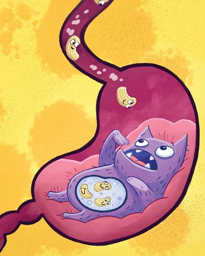 Kuvitus kirjasta Hirveä Nälkä © Noora Katto