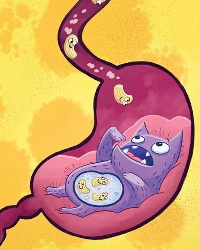 Kuvitus kirjasta Hirveä Nälkä © Noora Katto